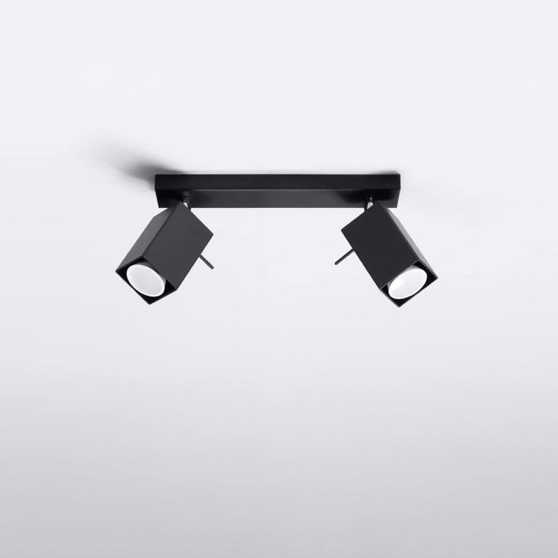 Plafon BRIOW 2 czarny LED 4000K - 30x6x16cm Sollux