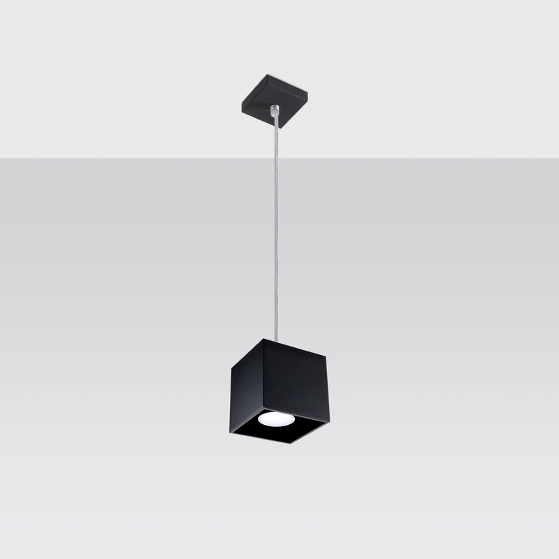 Lampa wisząca QUADX 1 czarny LED 4000K - 10x10x110cm Sollux