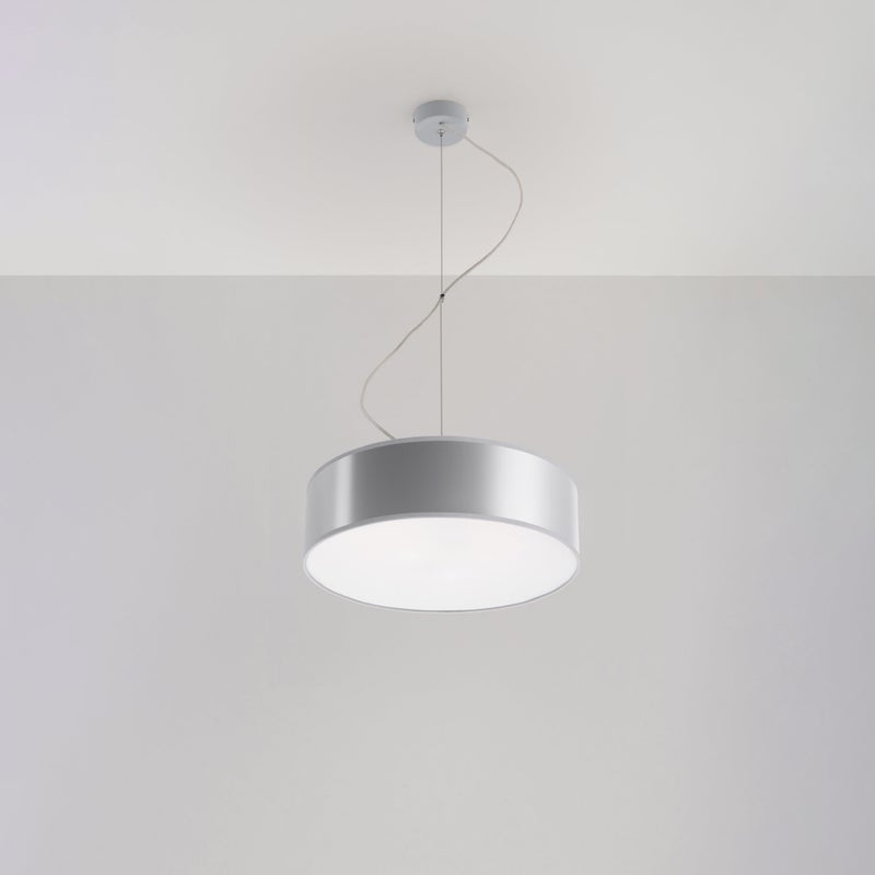 Lampa wisząca CERCLE 35 szara LED 4000K - 35x35x111cm Sollux