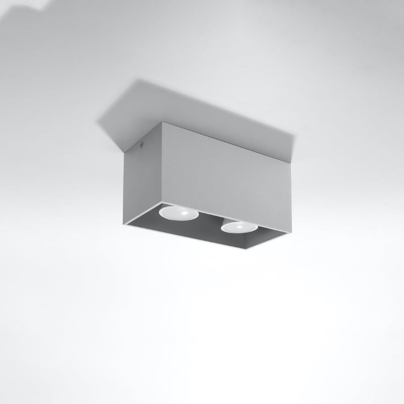 Plafon QUADX MAXI szary LED 4000K - 20x10x10cm Sollux