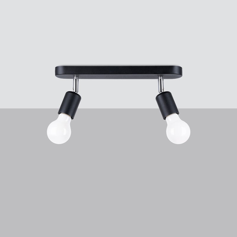 Plafon SYNFEX 2 czarny LED 4000K - 33x6x13.5cm Sollux