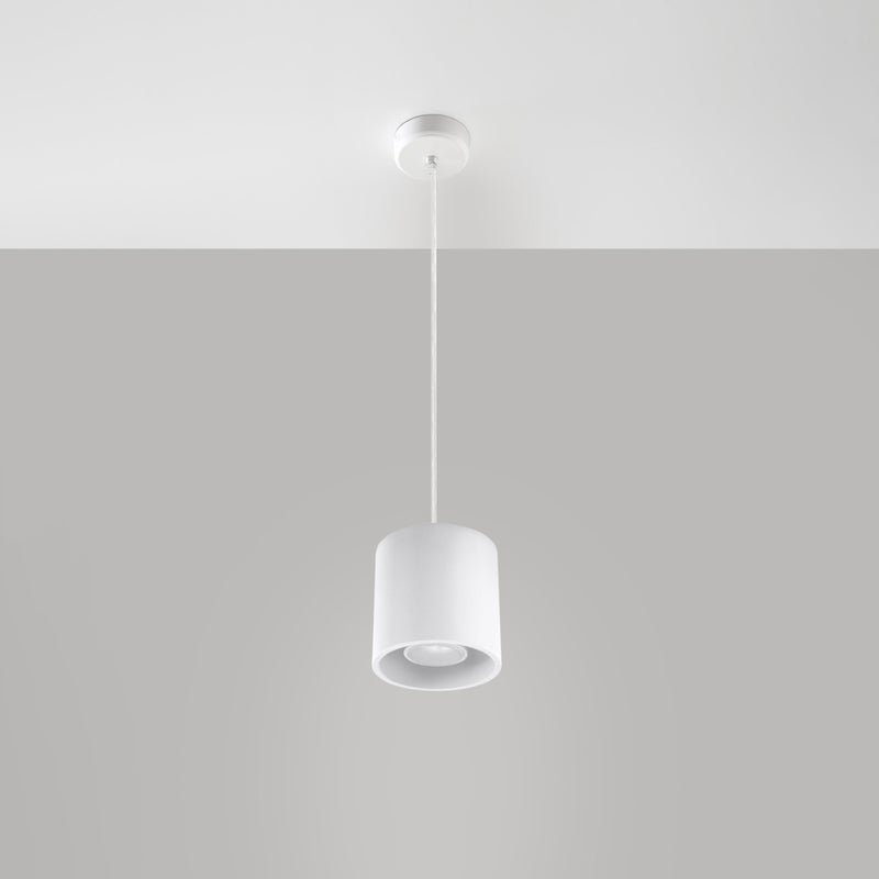 Lampa wisząca CELERIS 1 biały LED 4000K - 10x10x110cm Sollux