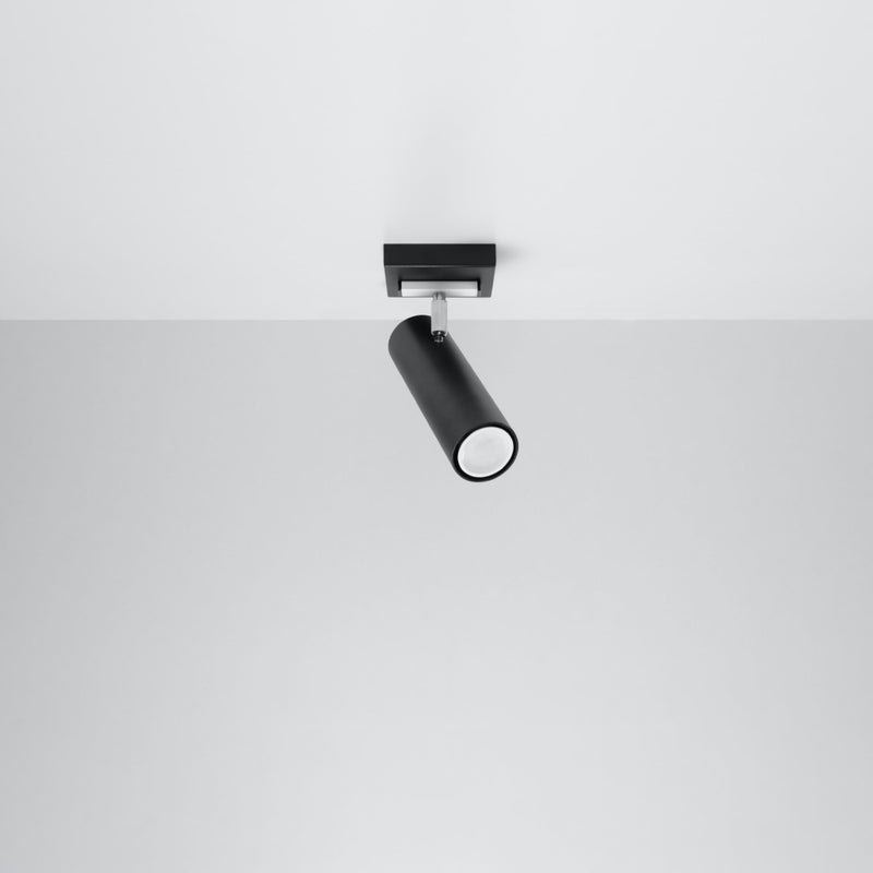 Plafon INVICTA 1 czarny LED 4000K - 8x8x20cm Sollux