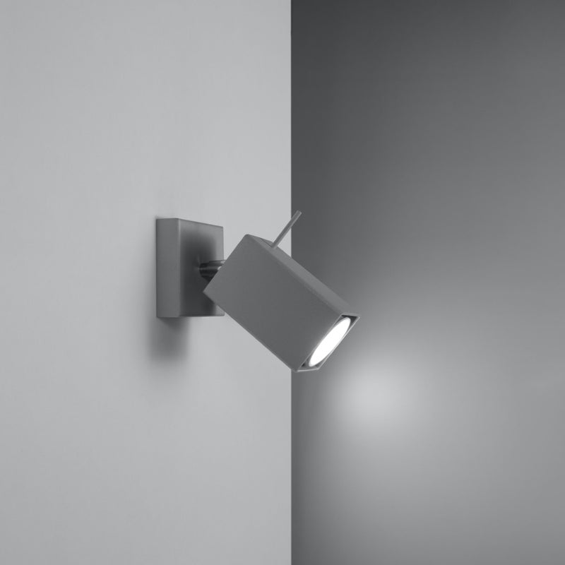 Kinkiet BRIOW 1 szary LED 3000K - 8x16x8cm Sollux