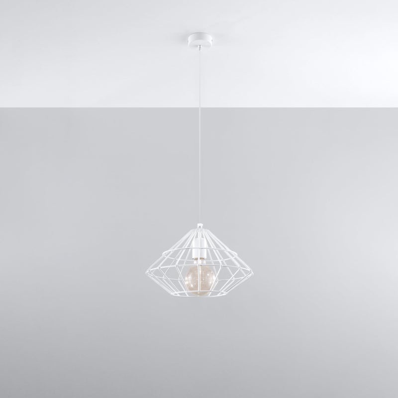 Lampa wisząca NEOTERU biała LED 4000K - 32x32x120cm Sollux