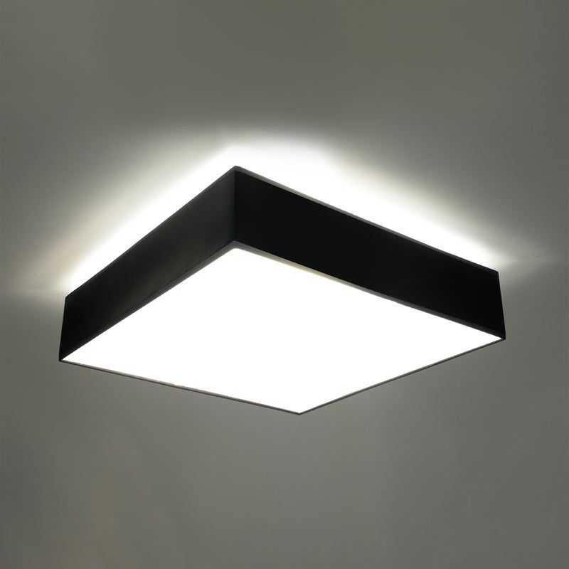 Plafon CARE 55 czarny LED 3000K - 55x55x11cm Sollux