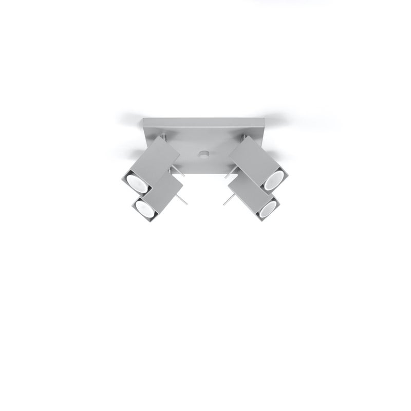 Plafon BRIOW 4 szary LED 4000K - 25x25x16cm Sollux
