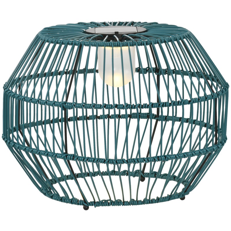 Wodoodporna lampa solarna LED z czujnikiem światła, w kształcie bębna, do ogrodu i na taras, w kolorze zielonym