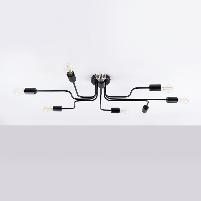 Żyrandol INFINIX 8 czarny LED 4000K - 103x56x15.5cm Sollux