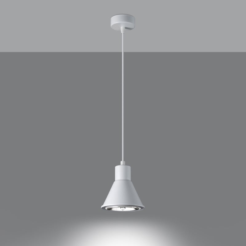 Lampa wisząca ZYLATA 1 biała [ES111] LED 3000K - 14x14x120cm Sollux
