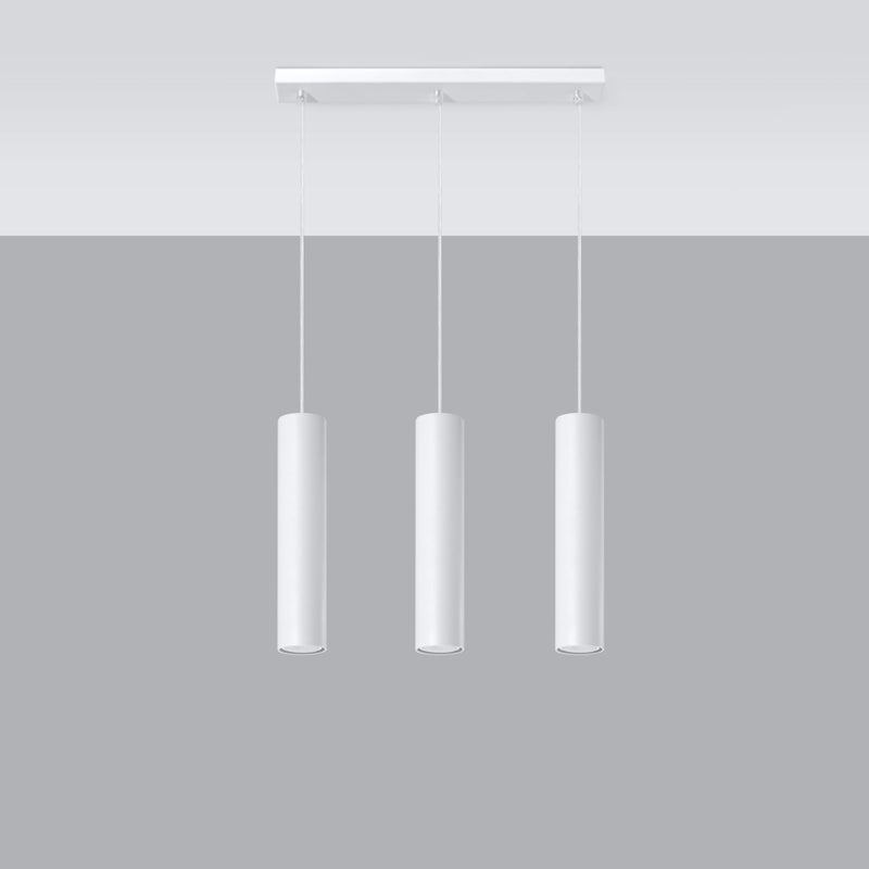 Lampa wisząca TORIS 3L biały LED 4000K - 45x6x90cm Sollux