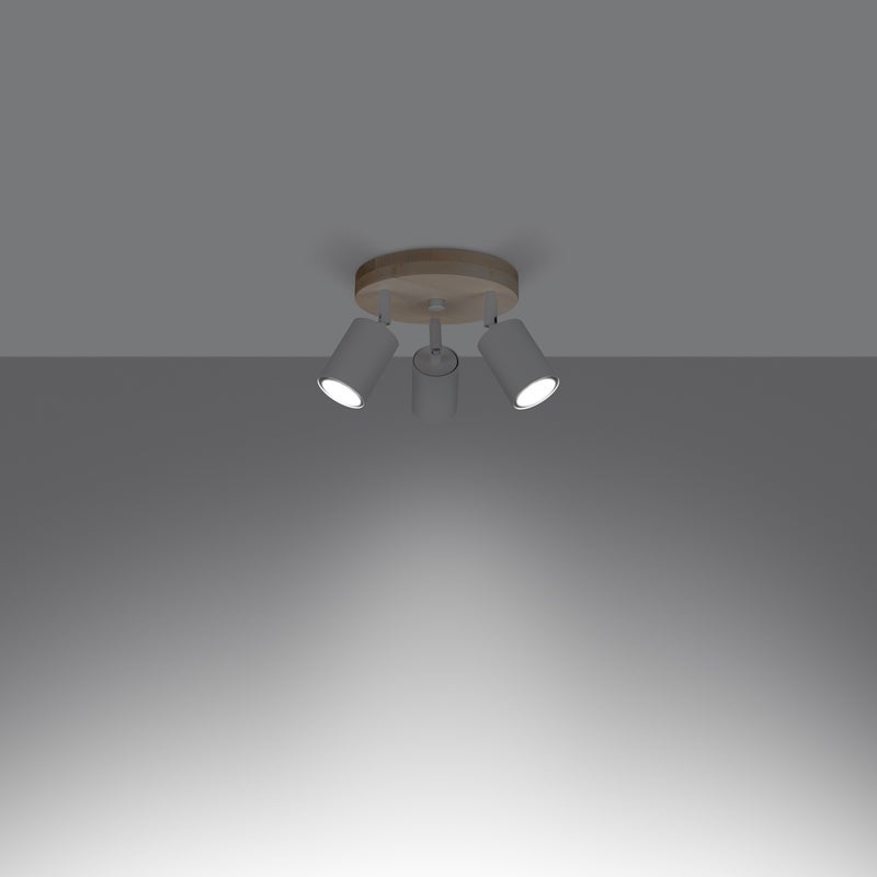 Plafon FLARE 3P biały LED 3000K - 33x33x17cm Sollux