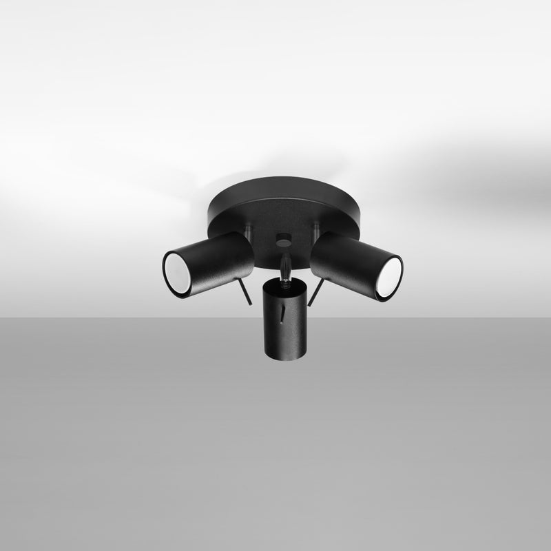 Plafon BRIIX 3P czarny LED 4000K - 25.7x25.7x14.5cm Sollux