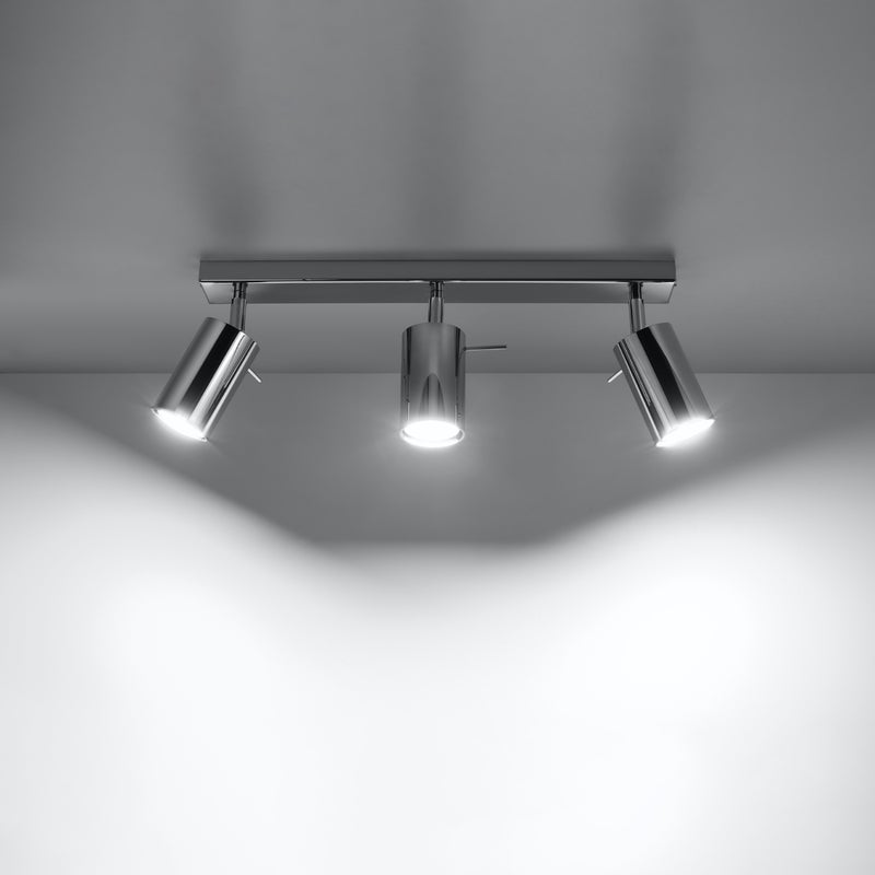 Plafon BRIIX 3 chrom LED 3000K - 45x6x16cm Sollux