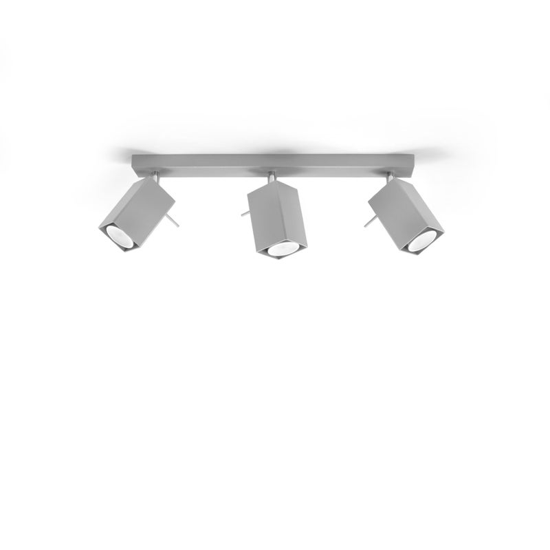 Plafon BRIOW 3 szary LED 4000K - 45x6x16cm Sollux
