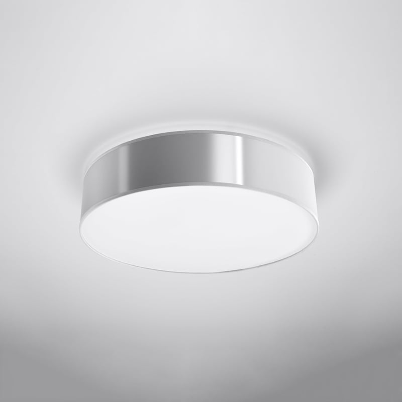 Plafon CERCLE 45 szara LED 4000K - 45x45x11cm Sollux