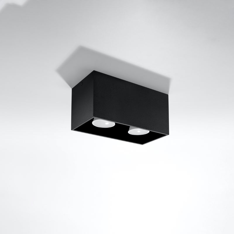 Plafon QUADX MAXI czarny LED 4000K - 20x10x10cm Sollux