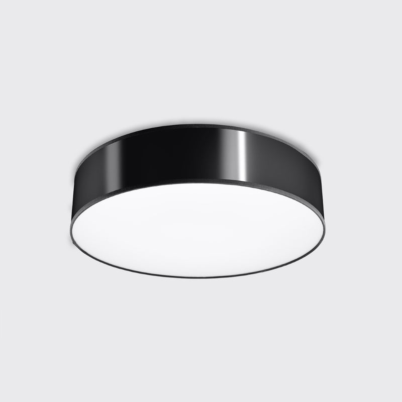 Plafon CERCLE 55 czarny LED 4000K - 55x55x11cm Sollux