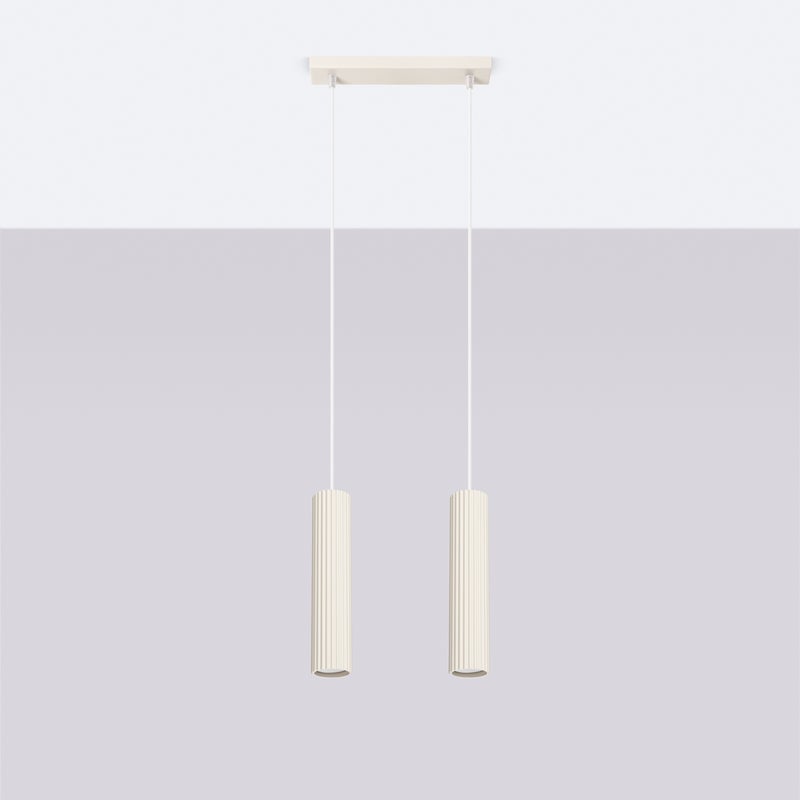 Lampa wisząca GLOOW 2 beżowy LED 4000K - 30x6.5x90cm Sollux