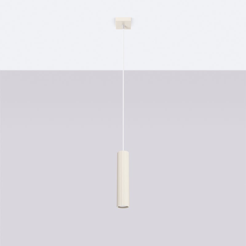 Lampa wisząca GLOOW 1 beżowy LED 4000K - 8x8x118cm Sollux