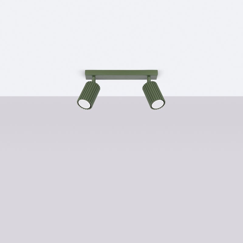 Plafon GLOOW 2 zielony oliwkowy LED 4000K - 30x6.5x16.5cm Sollux