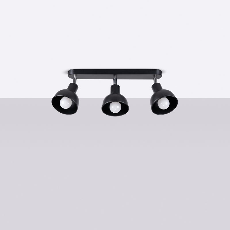 Plafon ZENDA 3 czarny LED 4000K - 59x24x18.5cm Sollux
