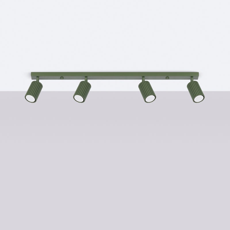 Plafon GLOOW 4L zielony oliwkowy LED 4000K - 81x6.5x16.5cm Sollux