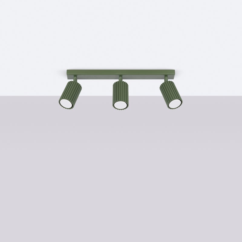 Plafon GLOOW 3L zielony oliwkowy LED 4000K - 45x6.5x16.5cm Sollux