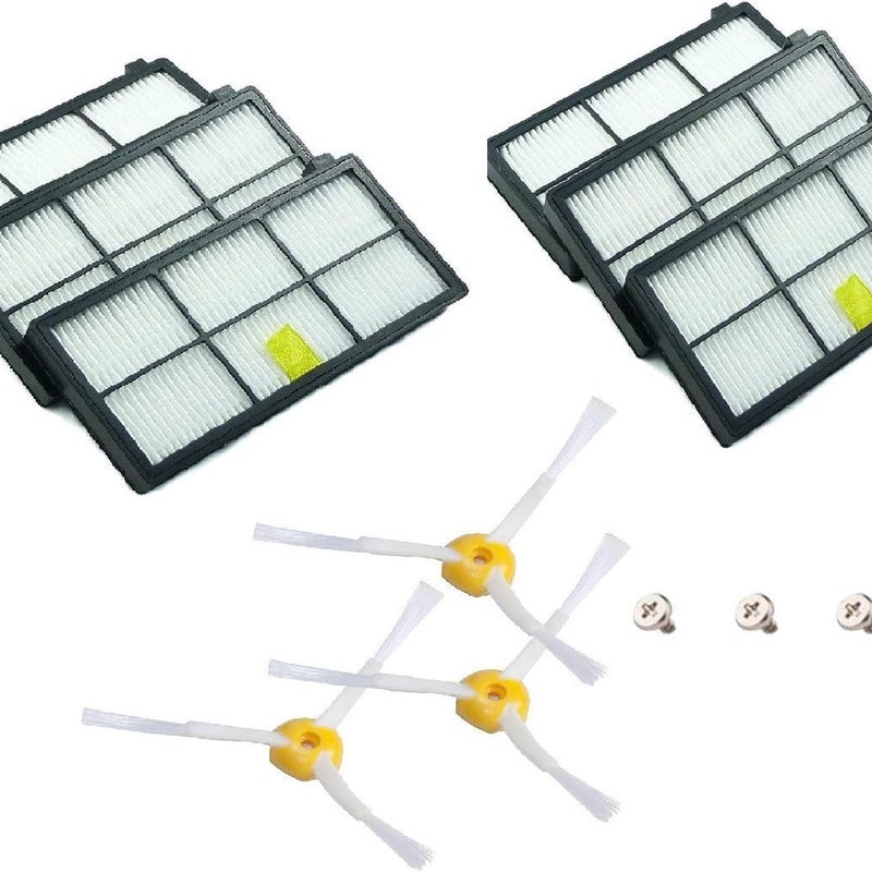 Zestaw 9 części zamiennych 9-częściowy do Roomba serii 800 i 900 (860, 870, 880, 890, 960, 980) – szczotki, filtry i inne