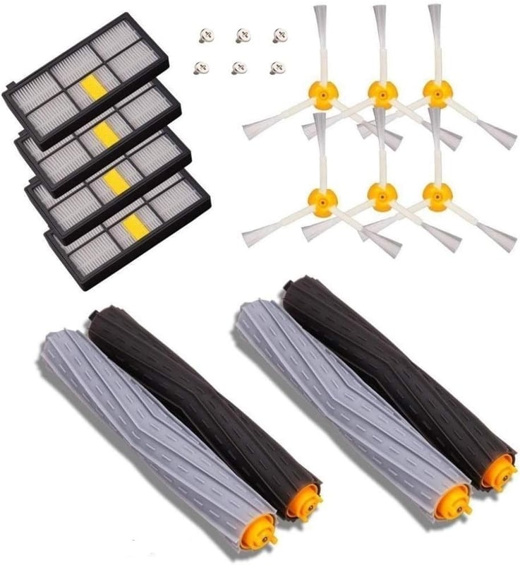 14-częściowy zestaw akcesoriów zamiennych do Roomba serii 800 i 900 – szczotki boczne, filtry i szczotka ceramiczna