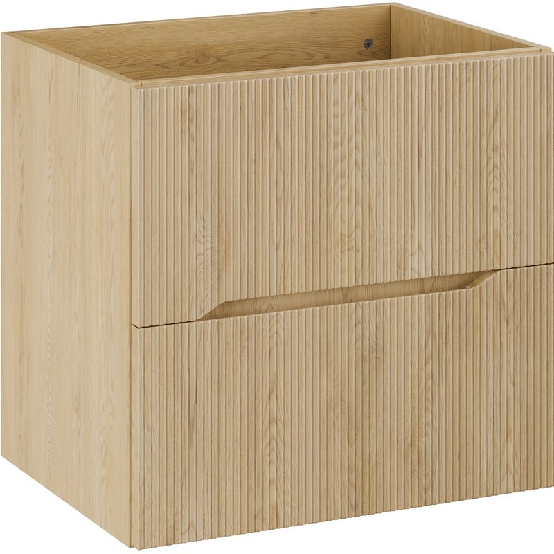 Szafka łazienkowa Nordic Cremona 60 cm wisząca z frezowanym frontem dąb
