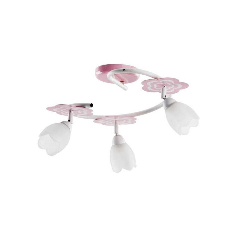 Lampa wisząca MARIA różowo-biała 3 x E14 x 40W wym: 33 x 43 x 43 cm Alfa