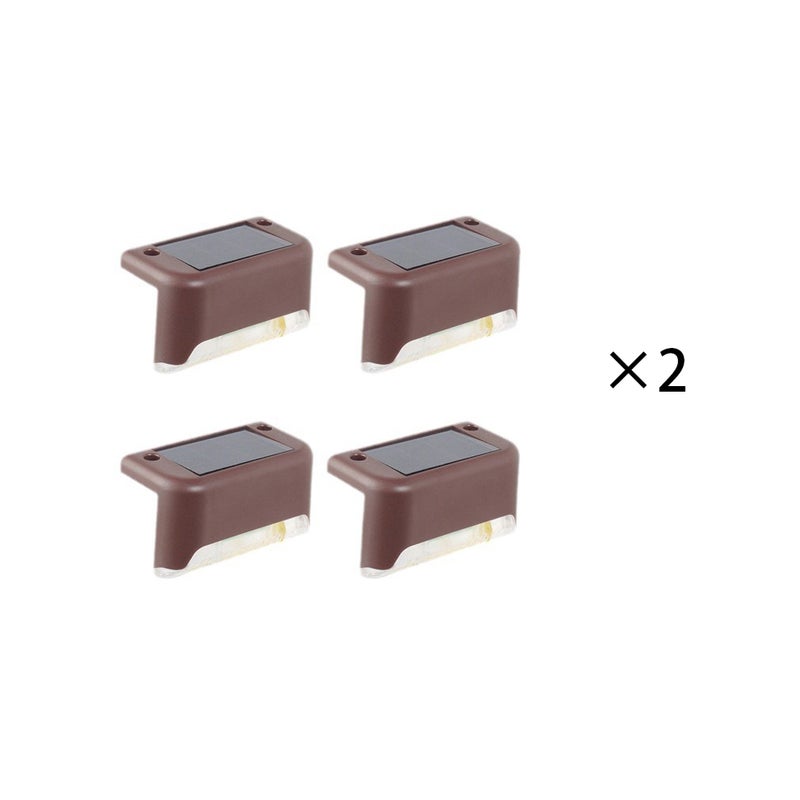 Zestaw 8 słonecznych lamp schodowych, zewnętrzne miękkie światło LED, dekoracja ścian, ogrodzeń i poręczy, łatwa instalacja, bezprzewodowa