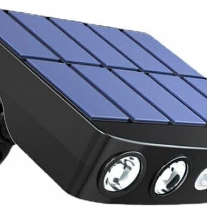 Wodoodporna zewnętrzna lampa solarna z czujnikiem ruchu, zimna biała dioda LED, IP65 (czarna)