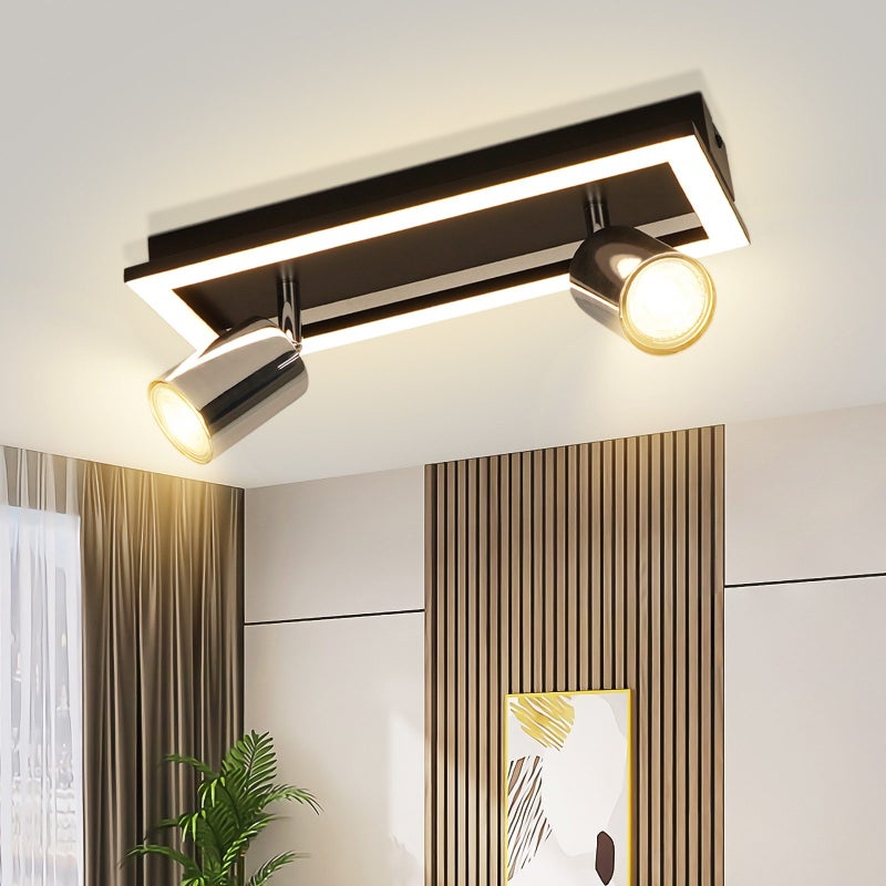 NETTLIFE 2-płomienny GU10 nowoczesny ciepły biały regulowany Reflektorowa sufitowy LED 12W