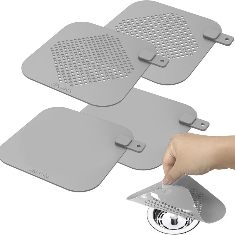 Zestaw 2 łapaczy włosów i zatyczek prysznicowych – silikonowa ochrona do zlewu i łazienki – praktyczny zestaw do kuchni