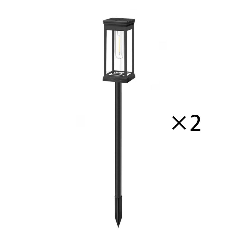 Zestaw 2 lamp ogrodowych LED z żarnikiem solarnym, dekoracyjne oświetlenie zewnętrzne z palikiem, automatyczne światło, energooszczędne,bateria 800mAh