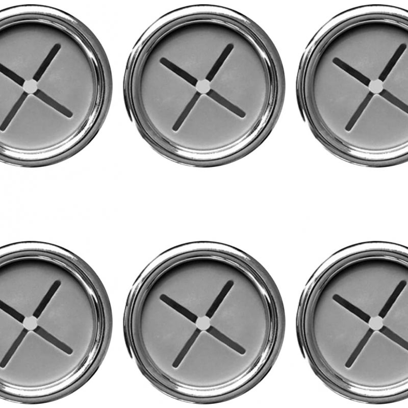 Wieszak na ręczniki kuchenne - Plastikowy - Z klejem - 6 sztuk - Srebrny - Szary