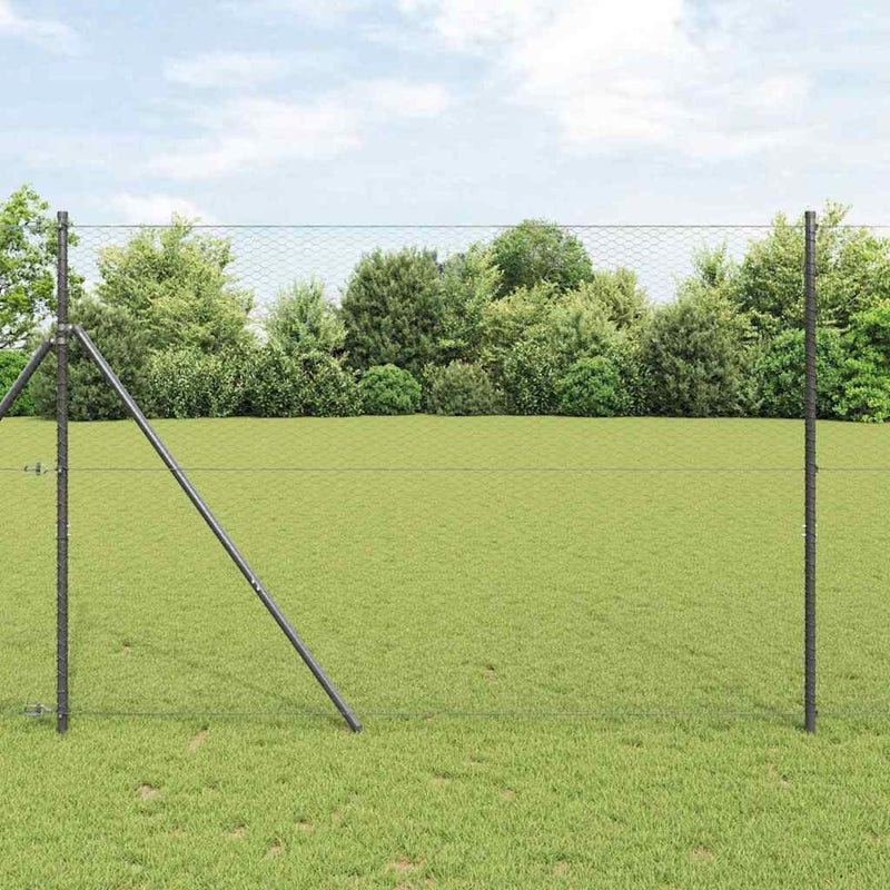 Ogrodzenie heksagonalne Szary 1,6 x 10 m PVC vidaXL
