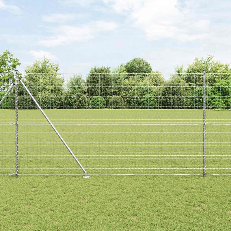 Słupek ogrodzeniowy. 52 pcs Szary 3,2 x 3,2 x 225 cm vidaXL