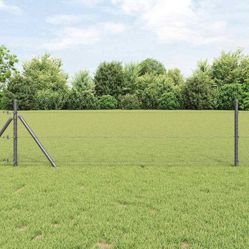 Ogrodzenie heksagonalne Szary 0,5 x 10 m PVC vidaXL
