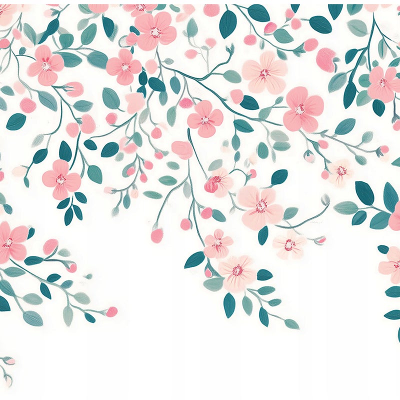 Fototapeta Wiszące Kwiaty Róże Liście 250x175 cm Tapeta Do Sypialni Salonu Kuchni Na Flizelinie