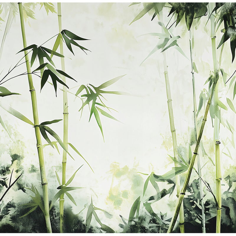 Fototapeta Bambus Zielony Natura 350x250 cm Tapeta Do Sypialni Salonu Kuchni Na Flizelinie