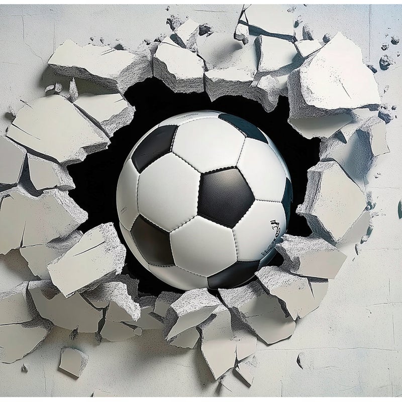 Fototapeta Dla Dzieci Chłopca Piłka Nożna 3D 300x210 cm Tapeta Do Pokoju Dziecięcego Na Flizelinie