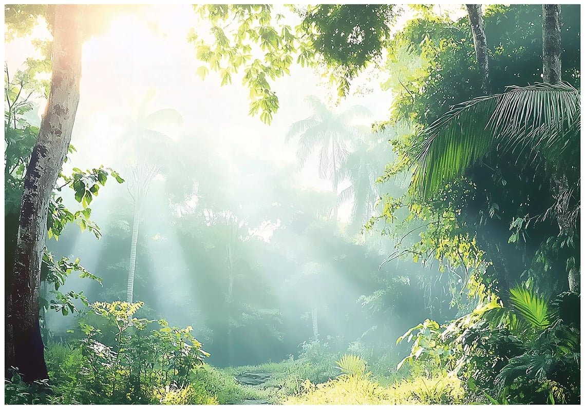 Fototapeta Las Drzewa Słońce 250x175 cm Tapeta Do Sypialni Salonu Kuchni Na Flizelinie