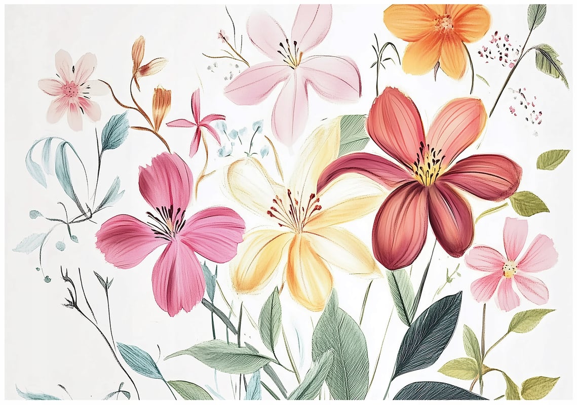 Fototapeta Dla Dzieci Dziewczynki Kwiaty 300x210 cm Tapeta Do Pokoju Dziecięcego Na Flizelinie