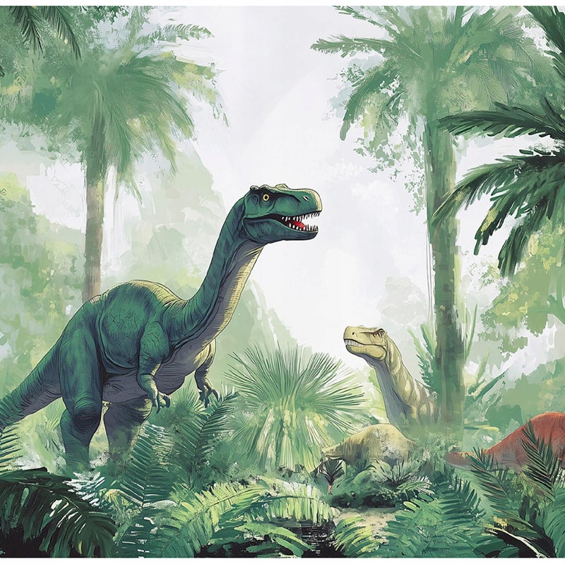 Fototapeta Dla Chłopca Dzieci Dinozaur Dżungla 400x280 cm Tapeta Do Pokoju Dziecięcego Na Flizelinie