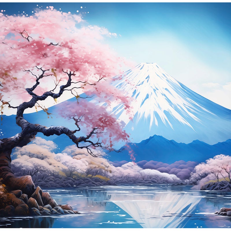 Fototapeta Góra Fuji Krajobraz Drzewo Wiśni 300x210 cm Tapeta Do Sypialni Salonu Kuchni Na Flizelinie