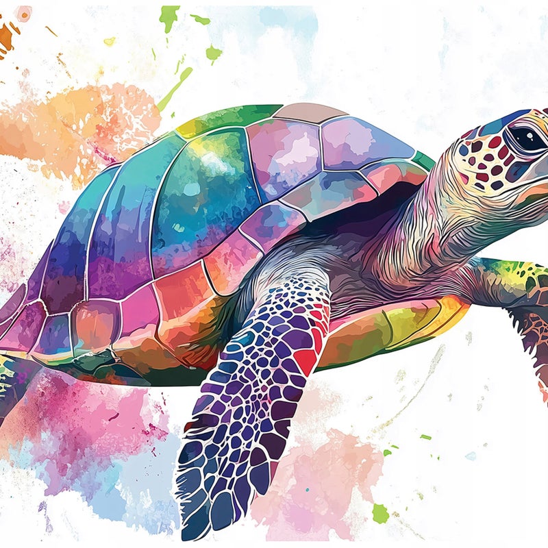 Fototapeta Dla Dzieci Dziewczynki Chłopca Żółw Kolorowy 400x280 cm Tapeta Do Pokoju Dziecięcego Na Flizelinie