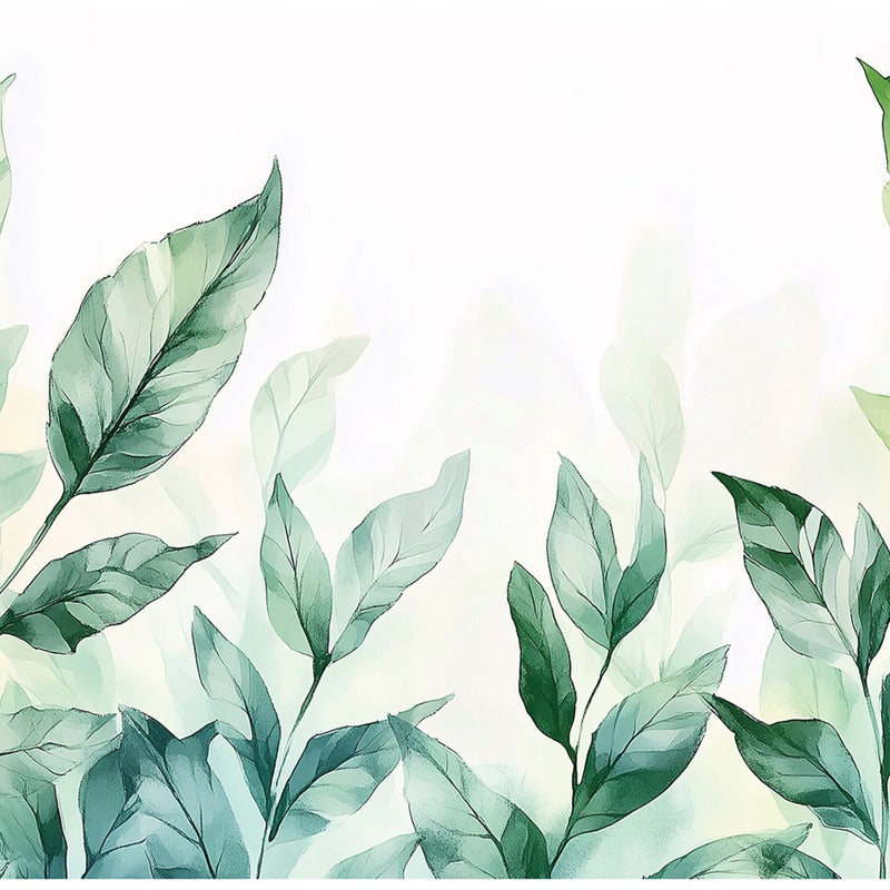 Fototapeta Zielone Liście Natura 350x250 cm Tapeta Do Sypialni Salonu Kuchni Na Flizelinie